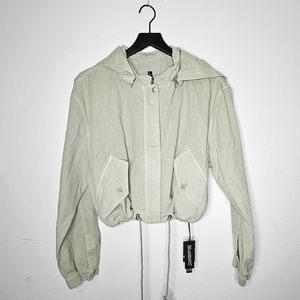 BLANKNYC Light Green Drawstring Jacket Removable Hood Size Large  NWT